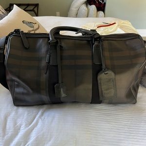 Burberry smoked check carryall bag